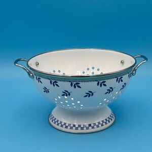 Strainer Metal Enamelled, White Blue, V & B Villeroy & Boch, 22 Cm